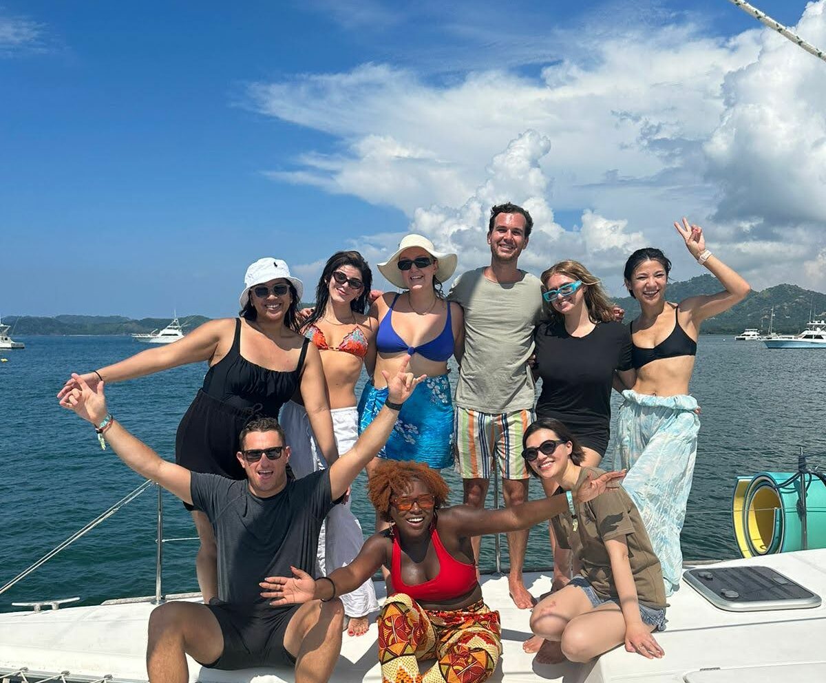 The This Week in Fintech team on a morning catamaran cruise