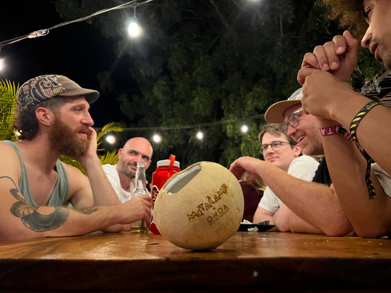 Custom MetaCamp x ONDA engraved coconuts