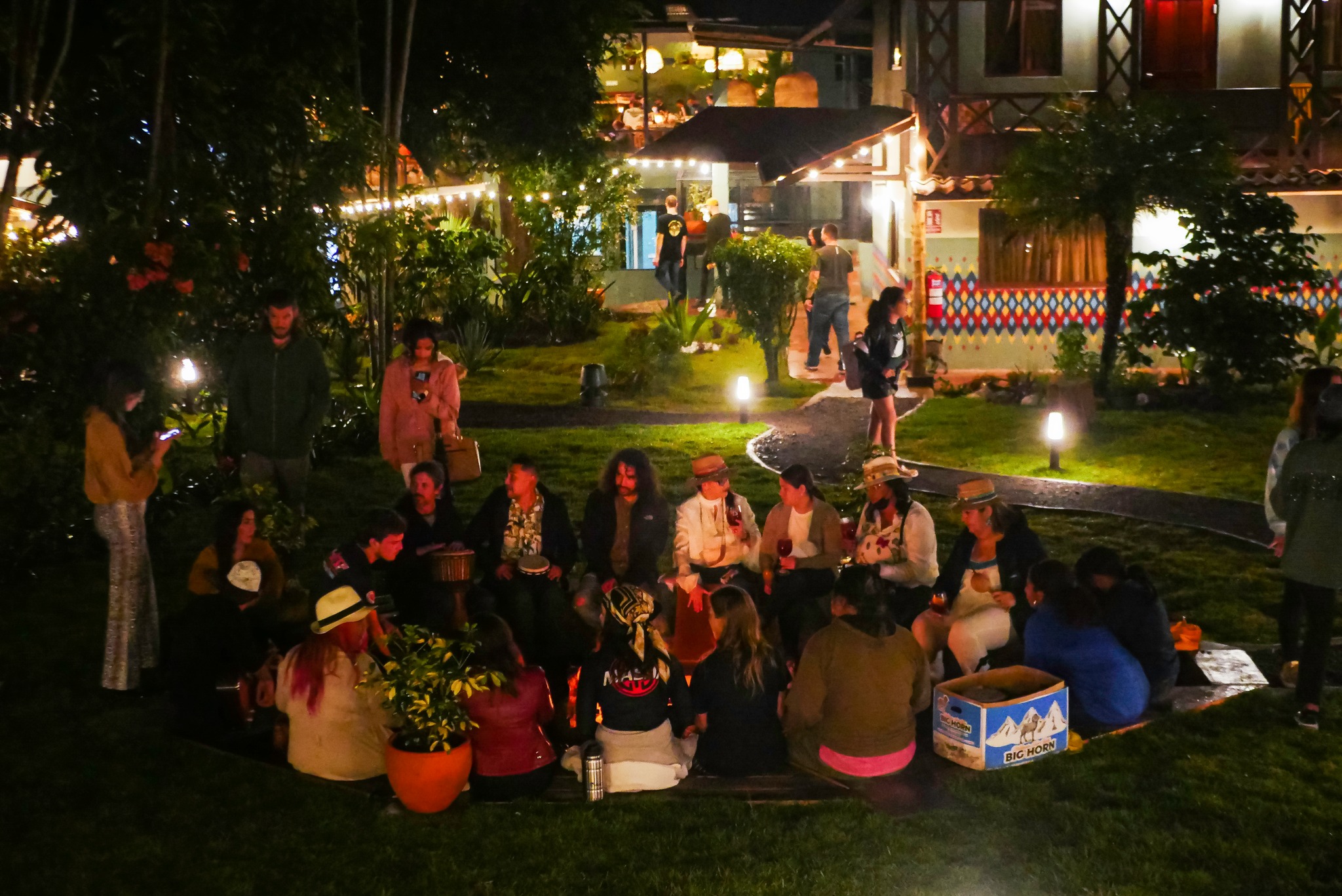 ONDA Boquete group gathering and courtyard for tour operators